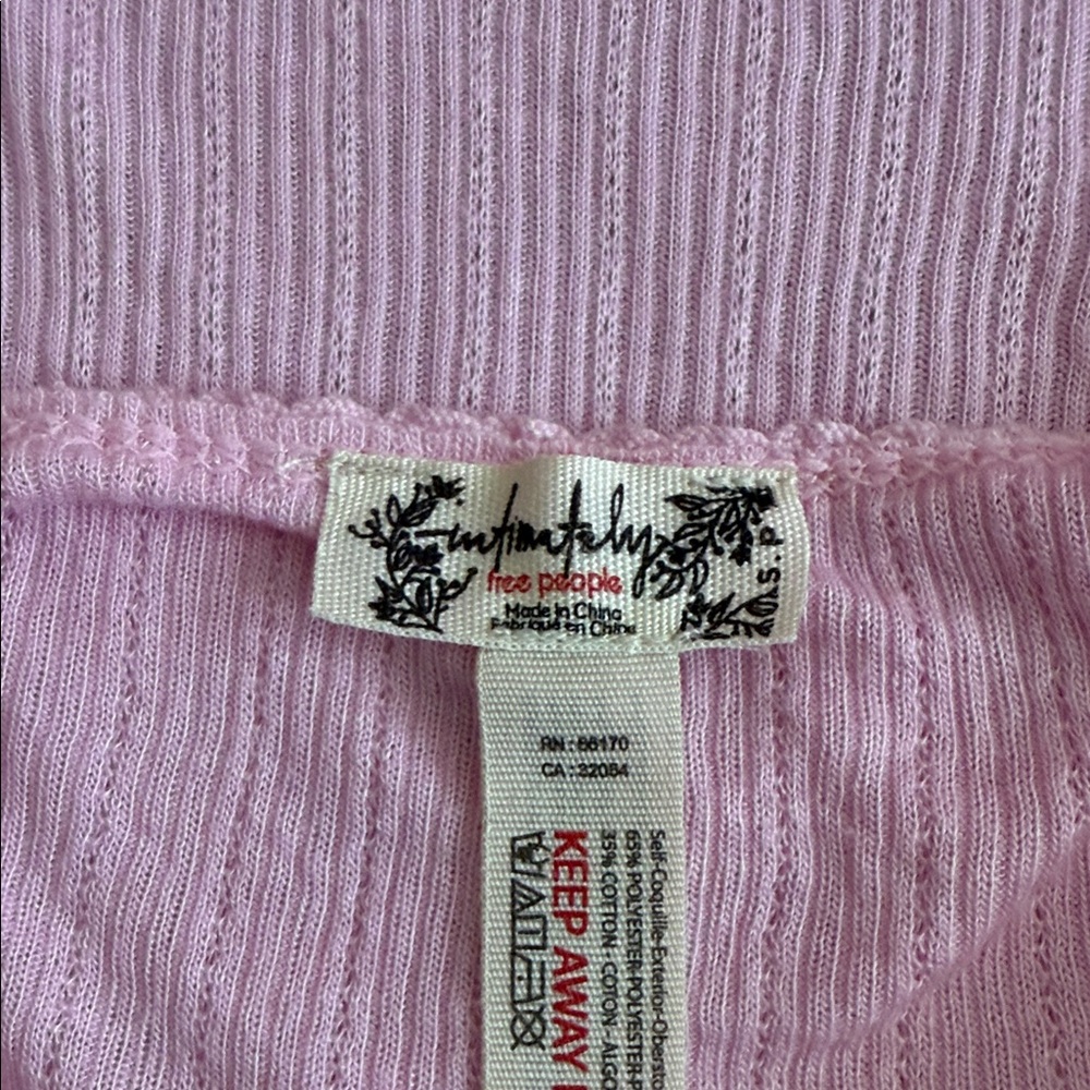 Free People Pink Lace-Trimmed Camisole - Picture 6 of 6